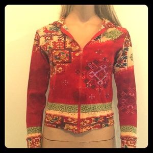 Chaundry Sport Multi Colored Zip Front Sweat Shirt